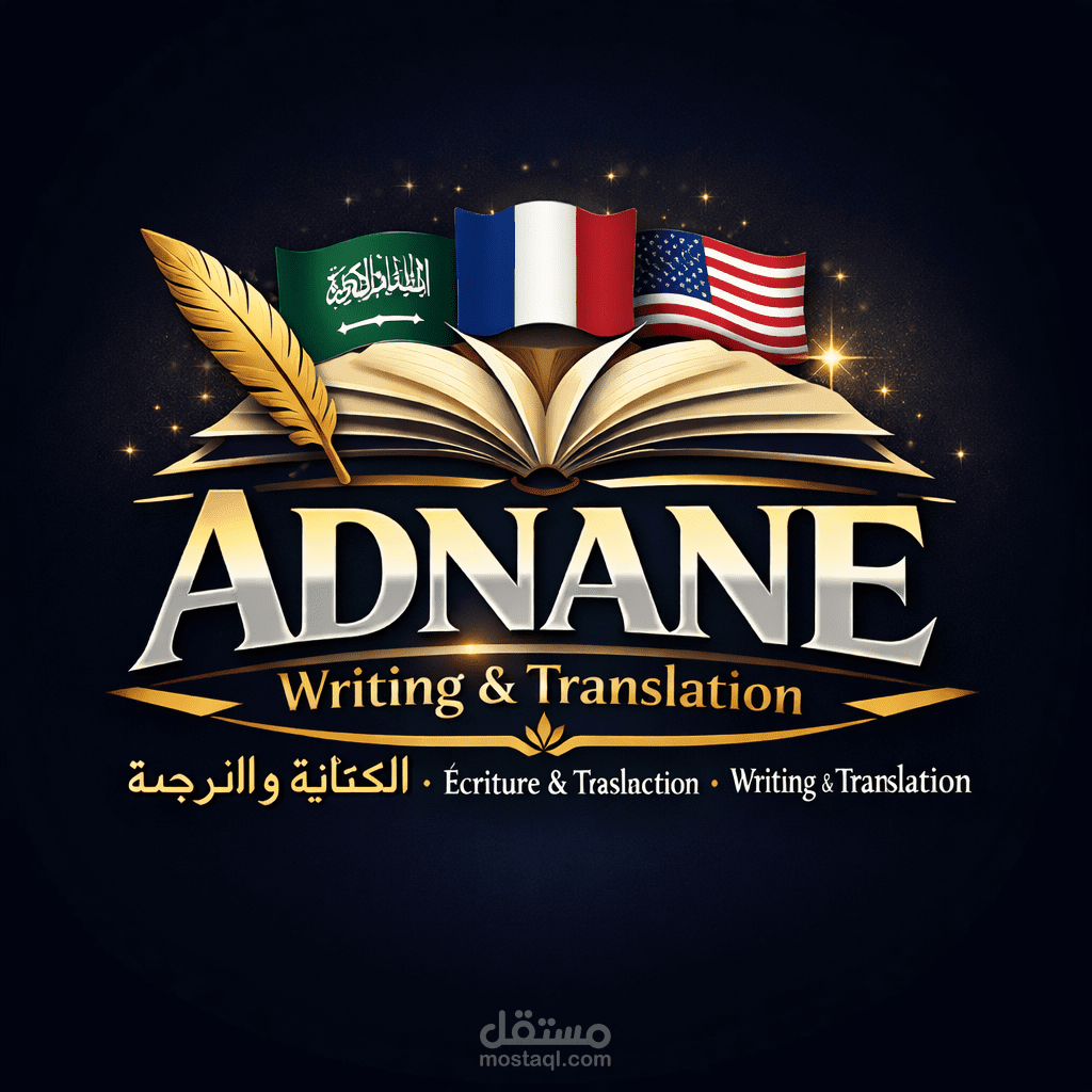 الكتابة و الترجمة (الإنجليزية، الفرنسية، العربية)