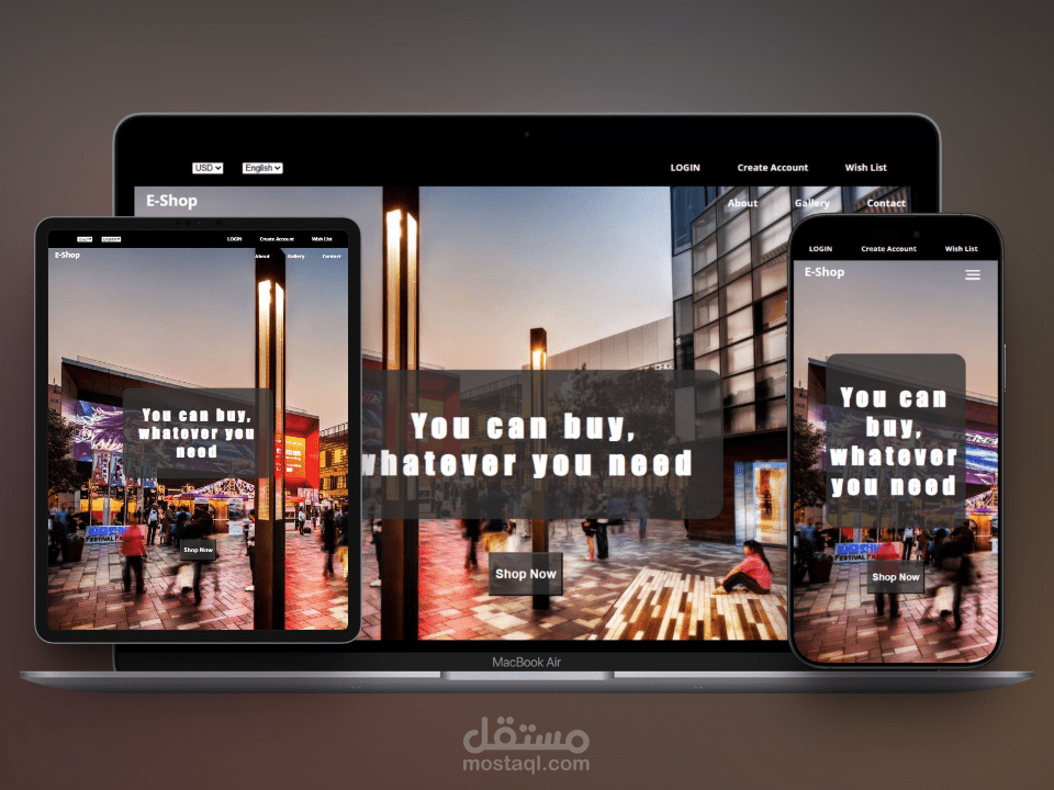 تطوير واجهة متجر إلكتروني باستخدام React.js