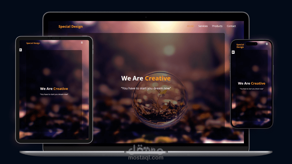 تطوير واجهة ويب تفاعلية باستخدام HTML وCSS وJavaScript