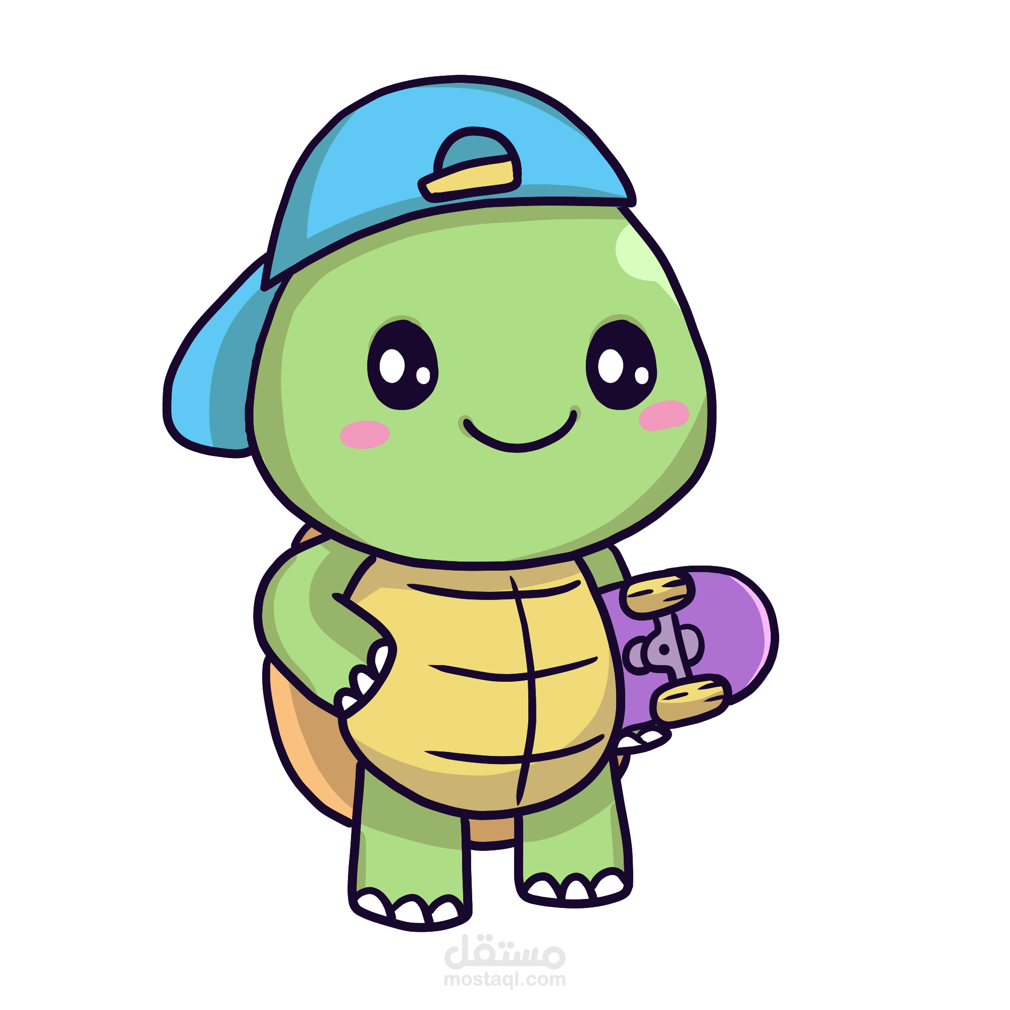 تصميم و رسم ستيكرات كيوت لتيشرتات