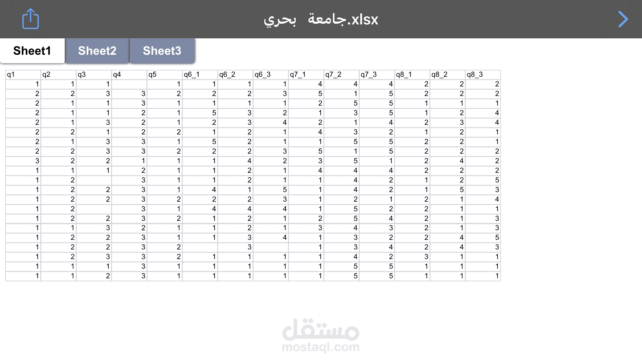 تصميم وتحليل استمارة استبيان جامعي