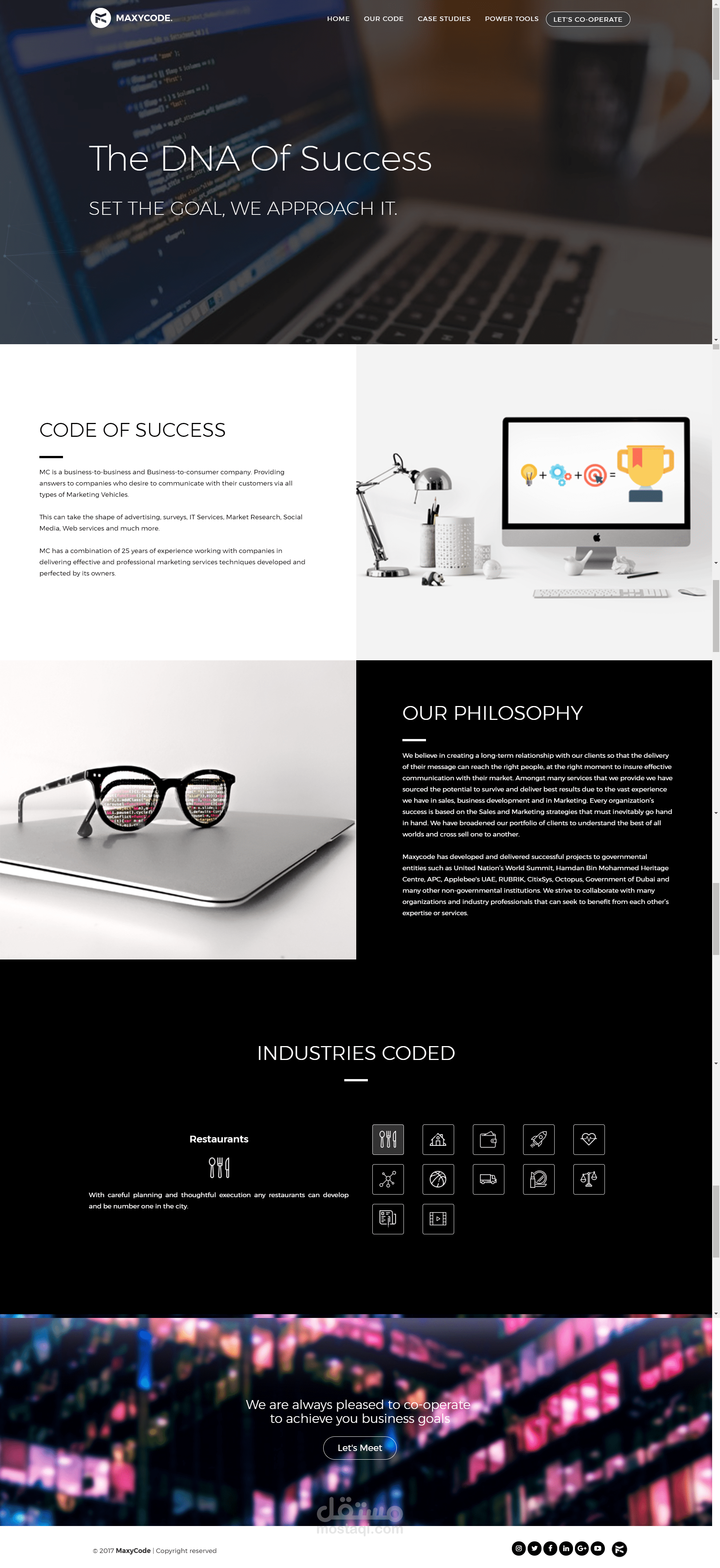 تصميم موقع لشركة تسويق