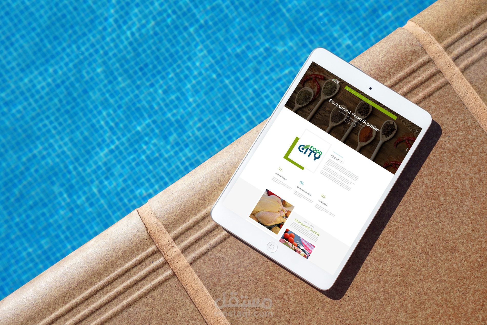 (تصميم + برمجة) موقع فود سيتي بالولايات المتحدة البريطانية