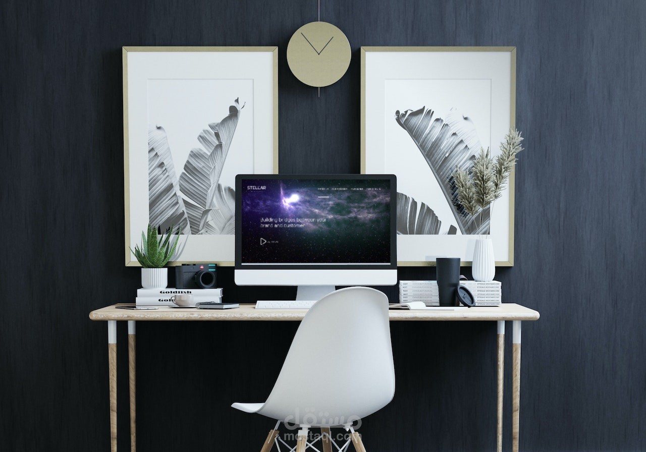 برمجة وتصميم صفحة تعريفية لموقع ستيلار (وردبريس)