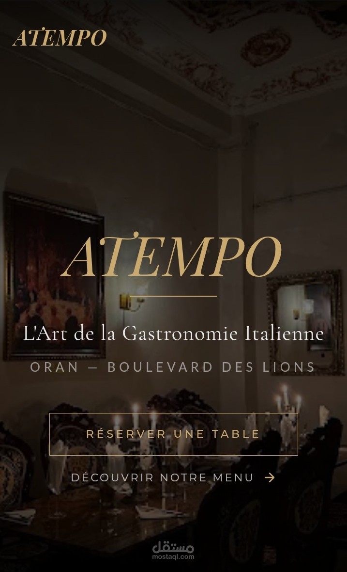 Italian restaurant website