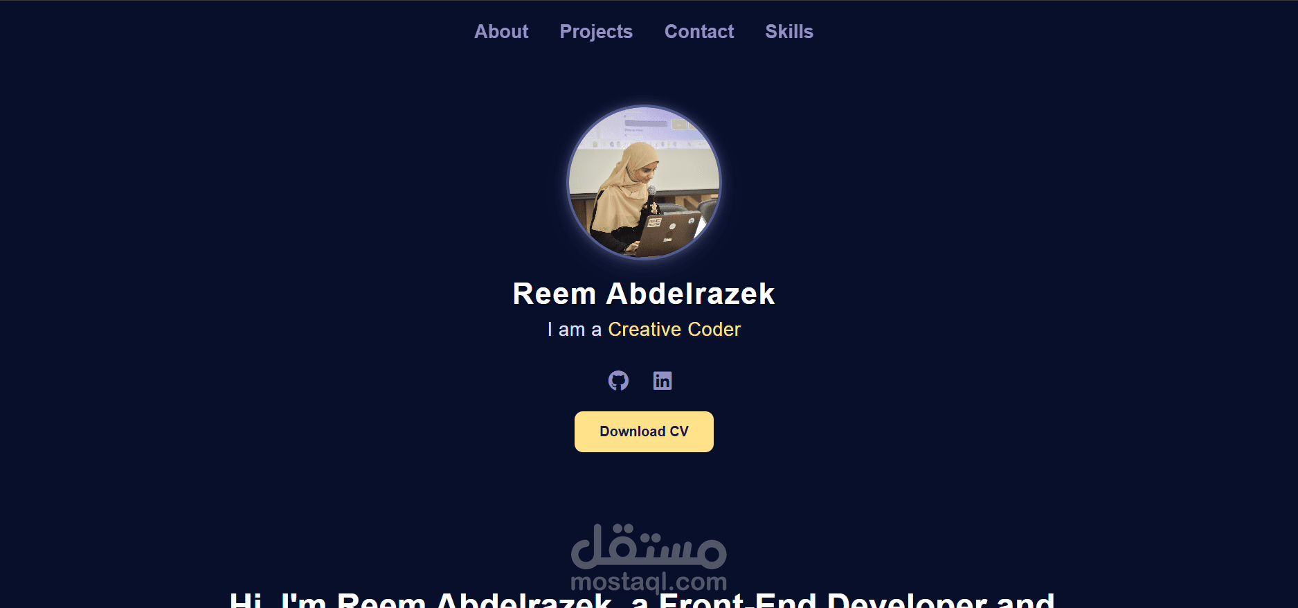 الموقع الشخصي – Portfolio Website