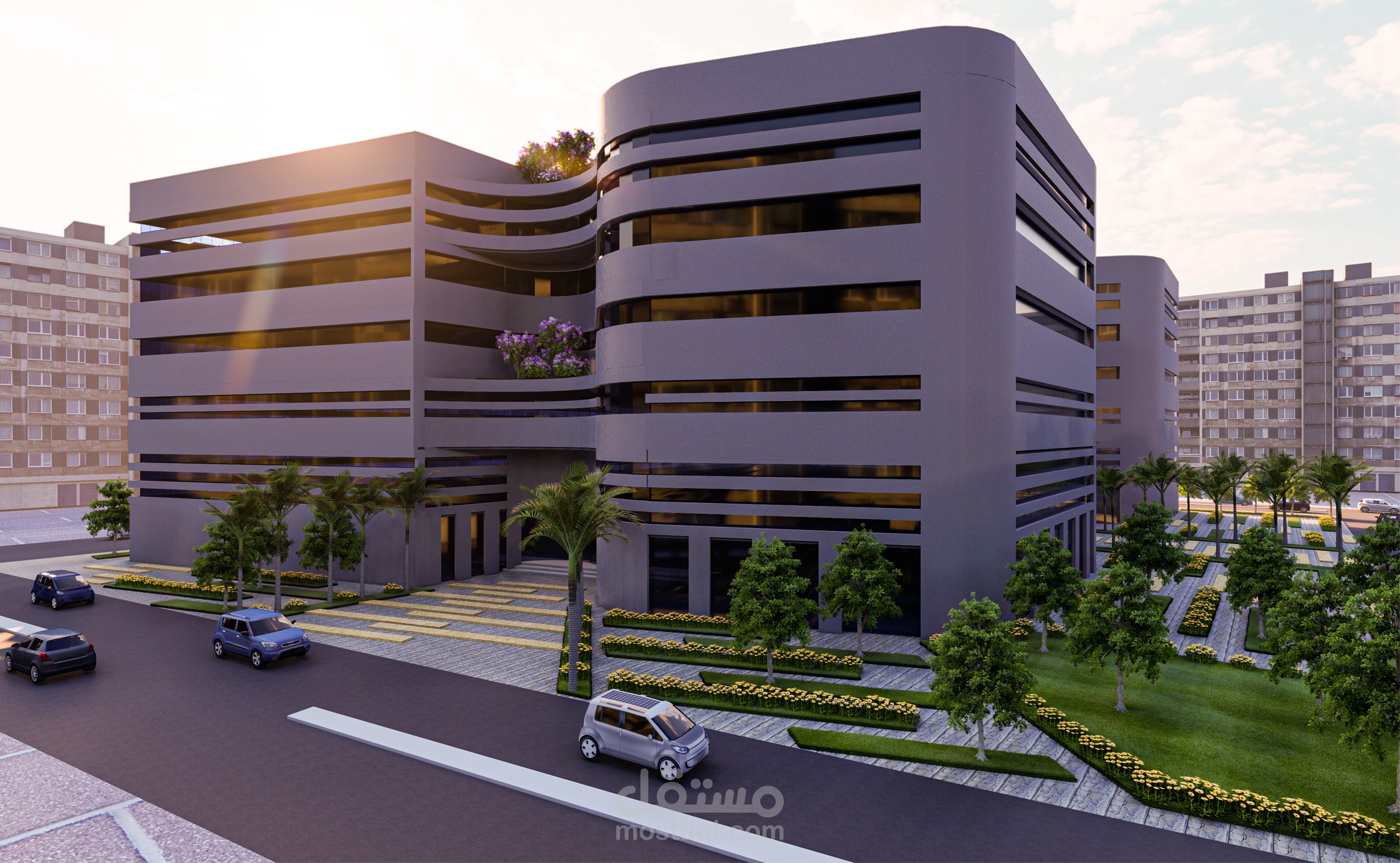 مبنى مجمع تجارى