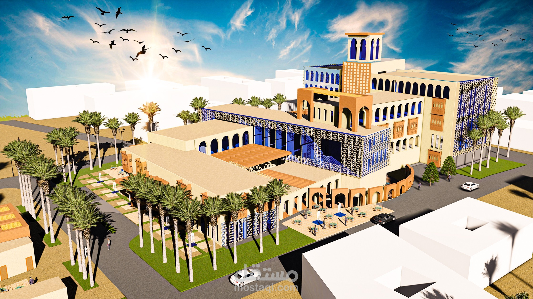 مشروع مركز ثقافى بالقرب من سور مجرى العيون