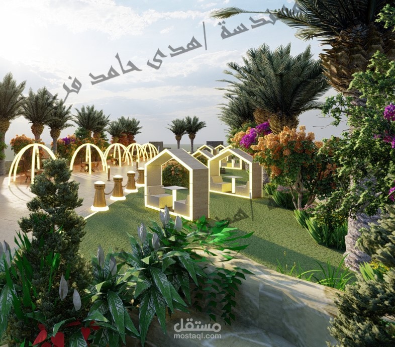 تصميم كوفى شوب  فوق تلة جبل فى عمان