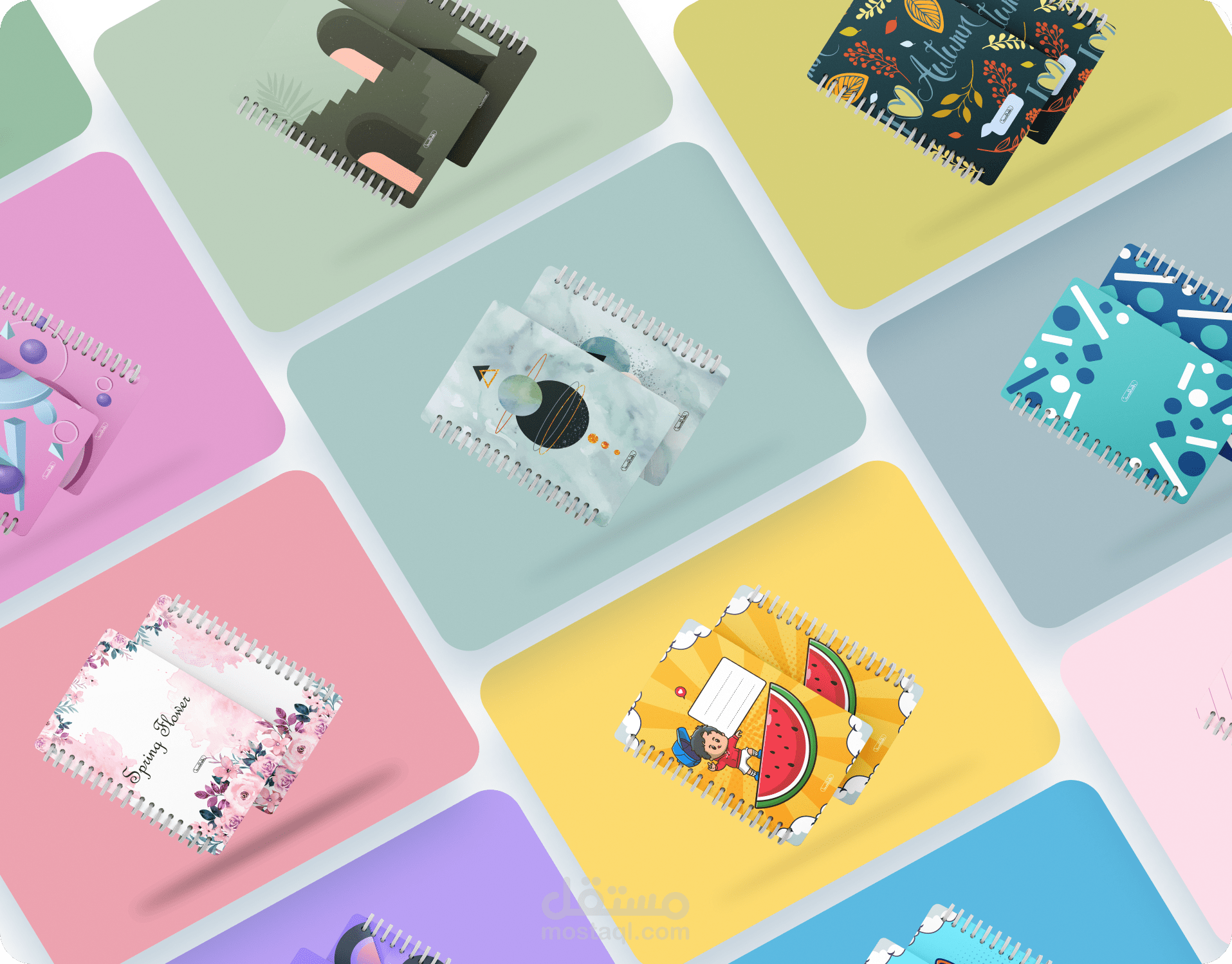 تصميم أغلفة دفاتر لمطبعة الهاشمية Notebook Design
