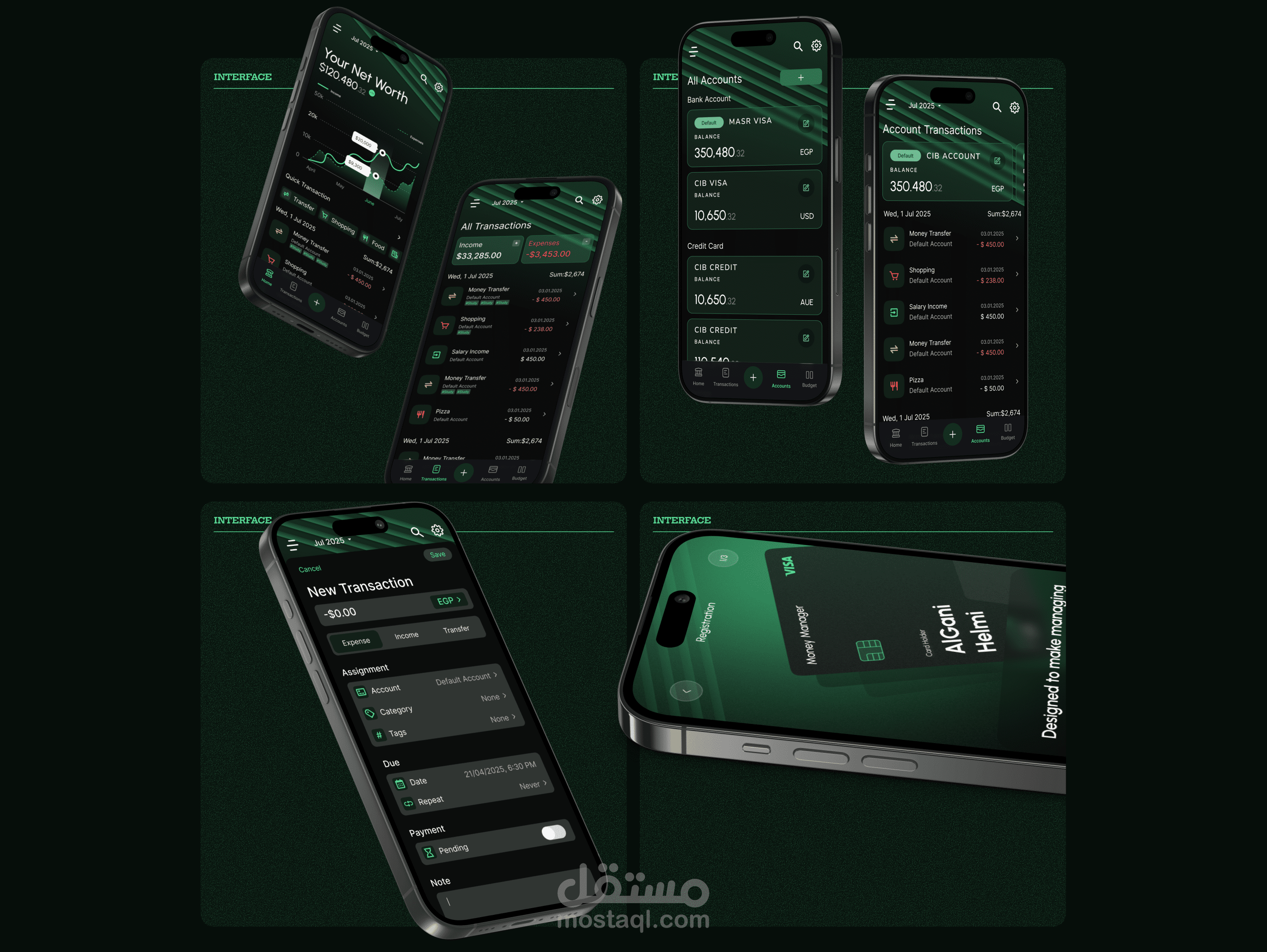 UI UX design for financial app