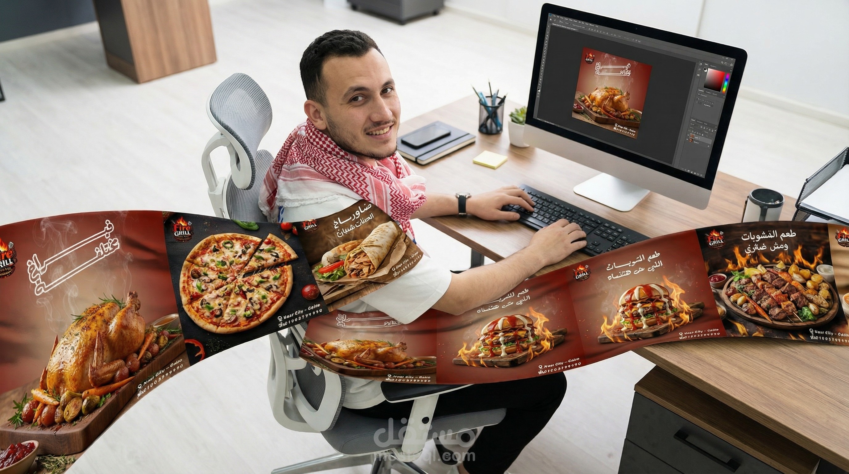 تصميم بوستات سوشيال ميديا احترافية للمطاعم تجذب العملاء