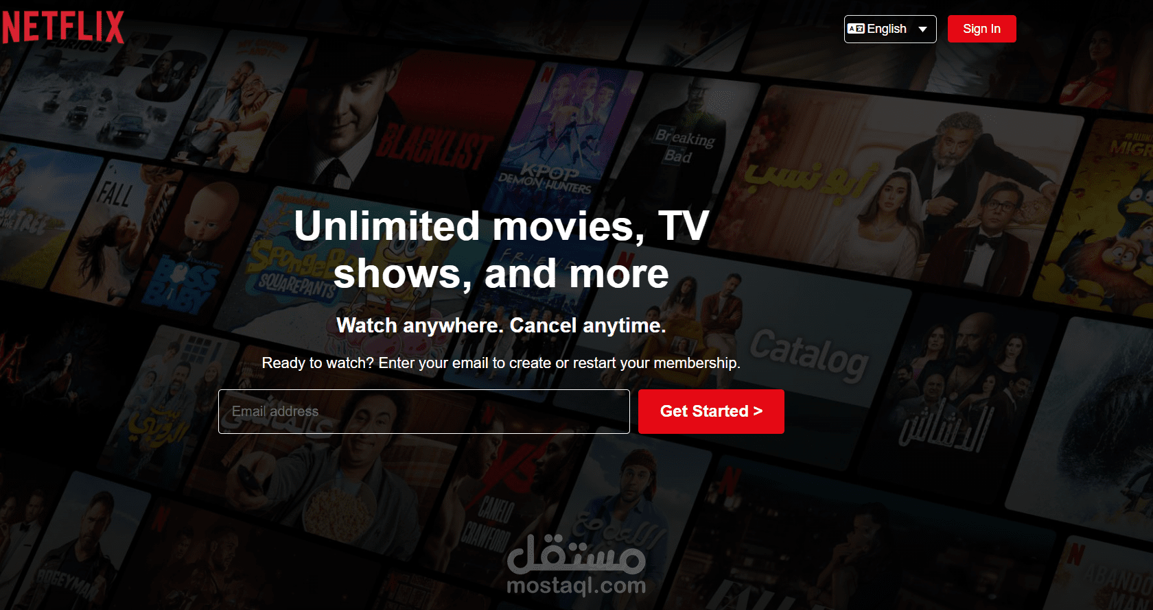 تصميم واجهة Netflix Clone باستخدام HTML وCSS وJavaScript
