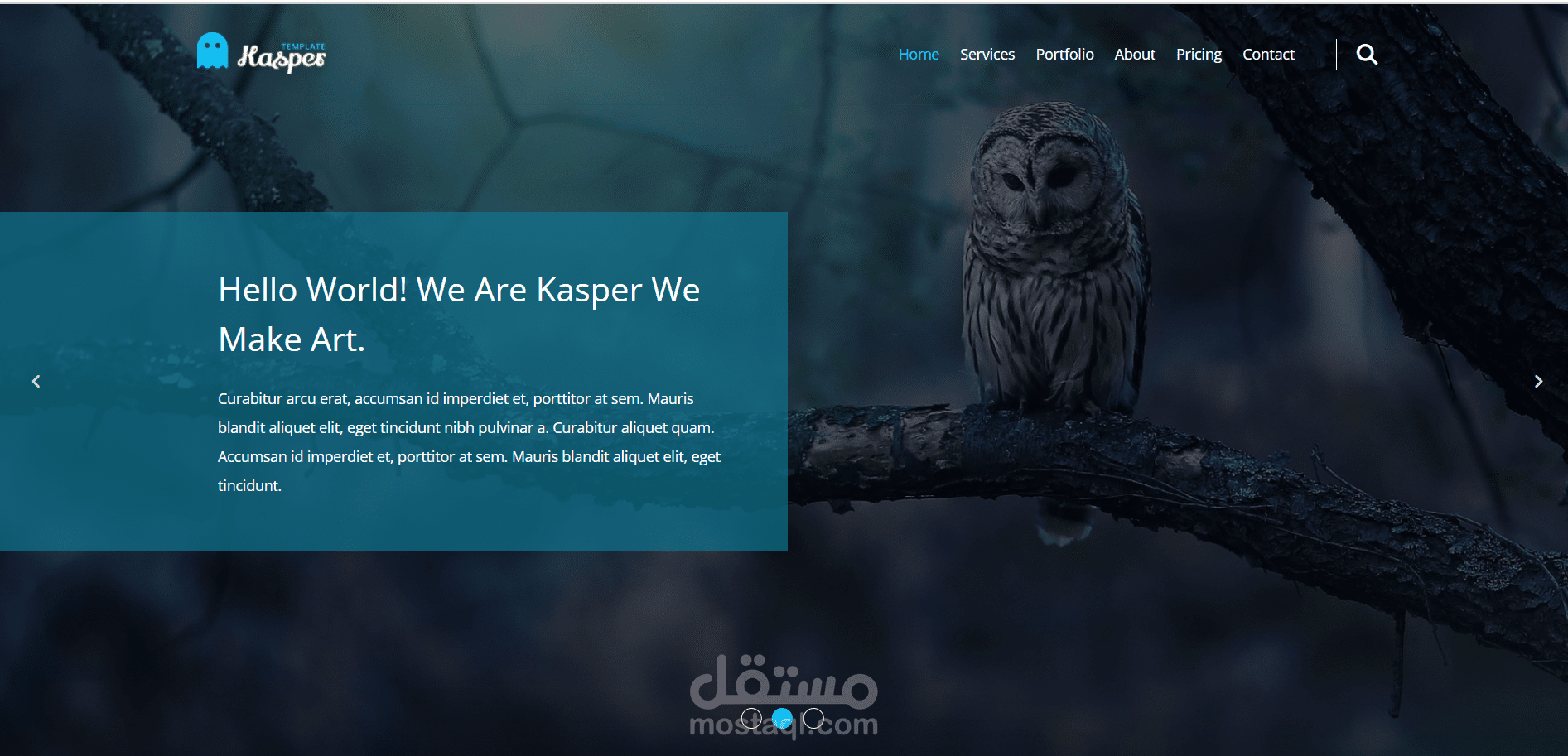 تصميم واجهة موقع وكالة رقمية متجاوب باستخدام HTML وCSS وJavaScript