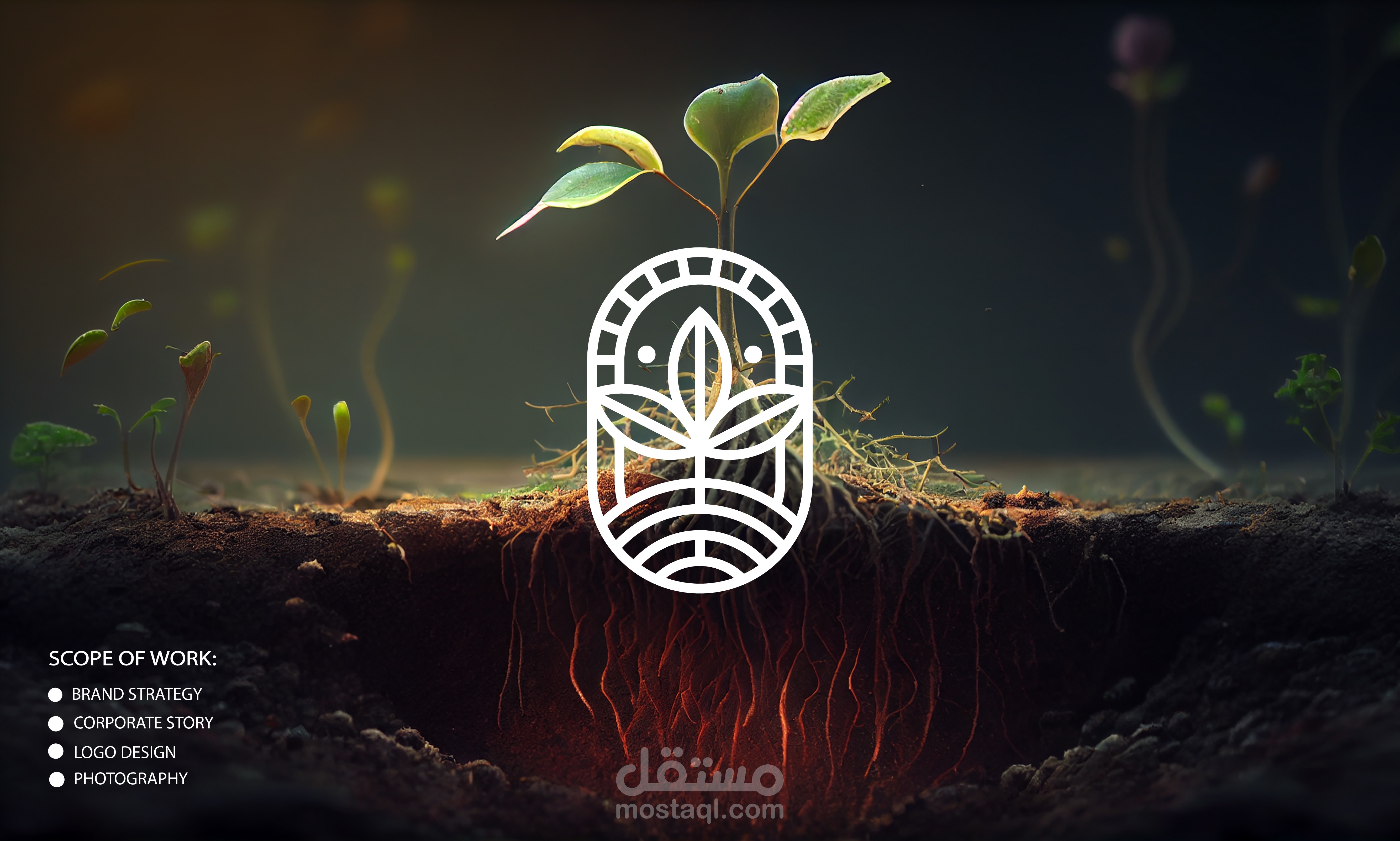 تصميم شعار و هوية بصرية لشركة فلاحية متخصصة في المنتجات الغدائية