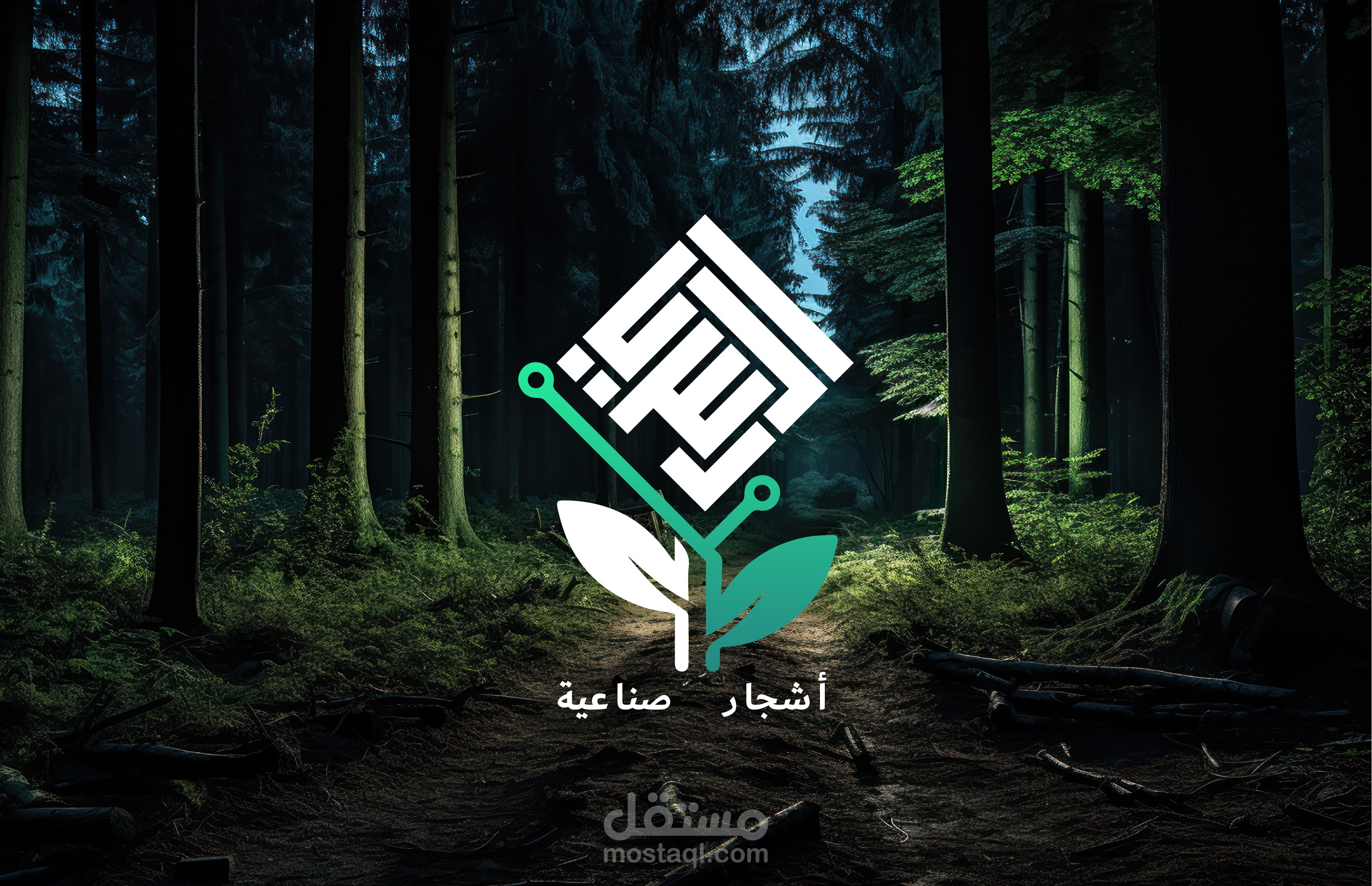 تصميم شعار و هوية لشركة "الرسي" لصناعة الأشجار الصناعية