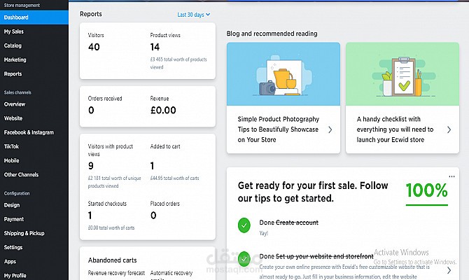 عمل متجر إلكتروني شديد الإحترافية