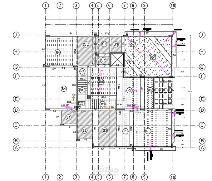 إخراج المخططات الإنشائية