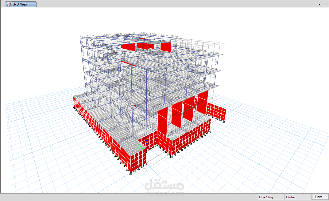 دراسة بناء سبعة طوابق في مكة المكرمة طبقاً للكود السعودي