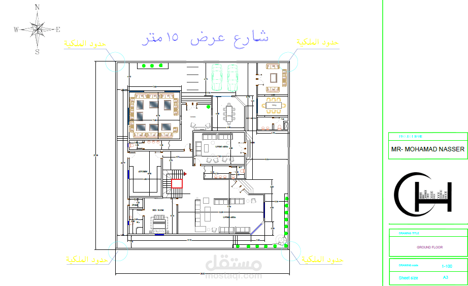 تصميم معماري لفيلا السيد محمد ناصر في السعودية بتقييم خمس نجوم على منصة مستقل