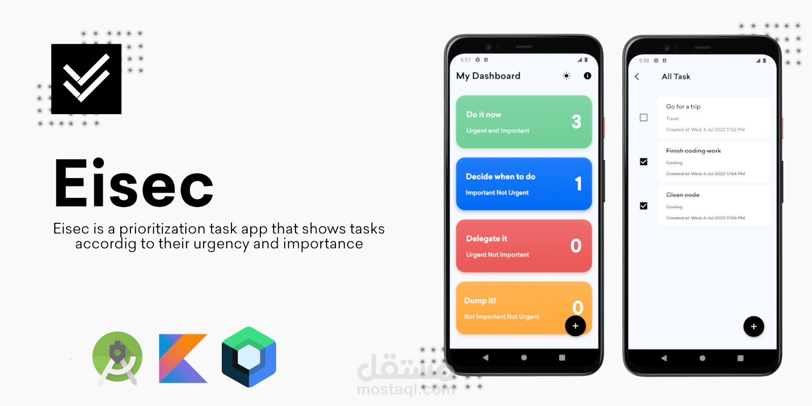 Eisec - Android tasks app