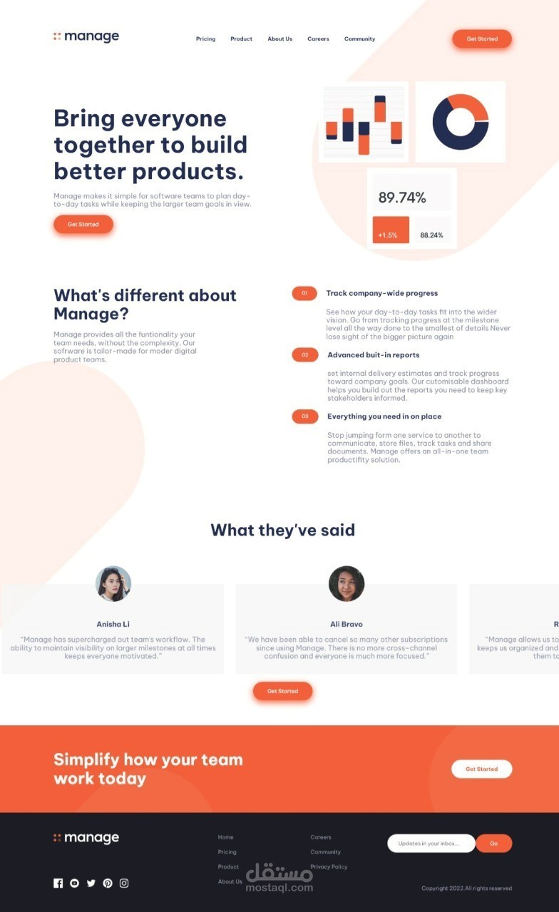 landing page