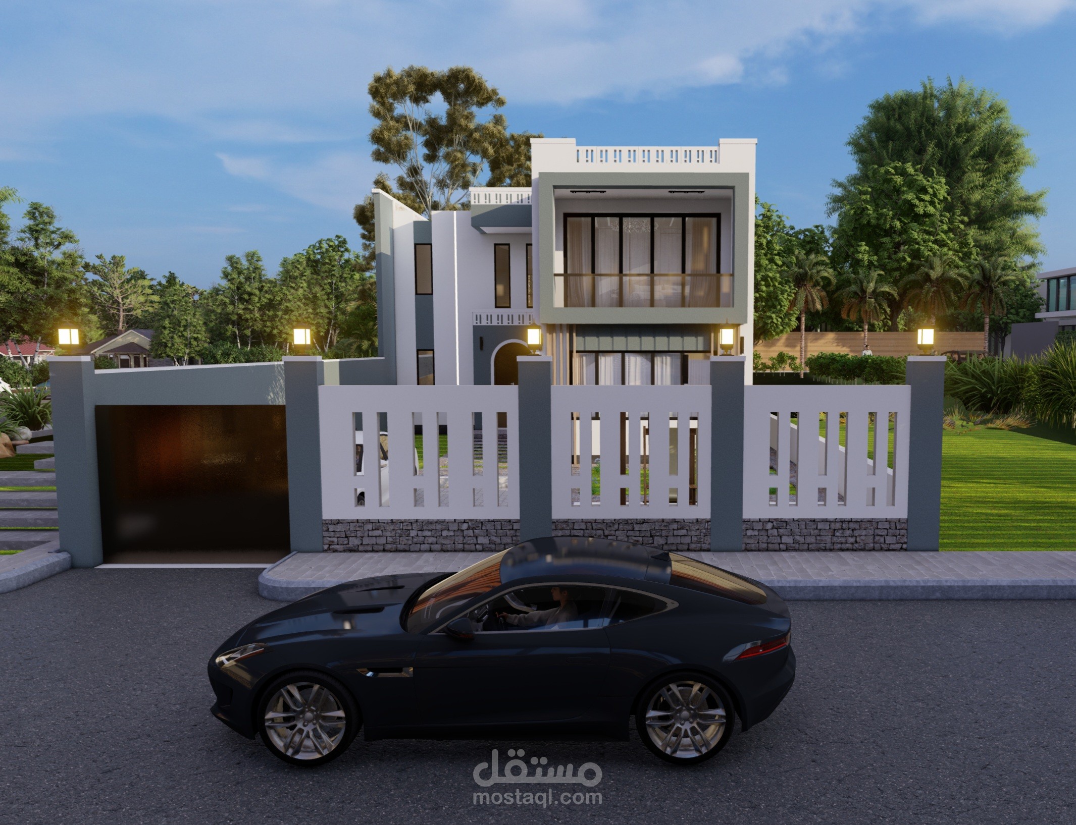 تصميم شاليه .ومنتزه ..الموقع صنعاء