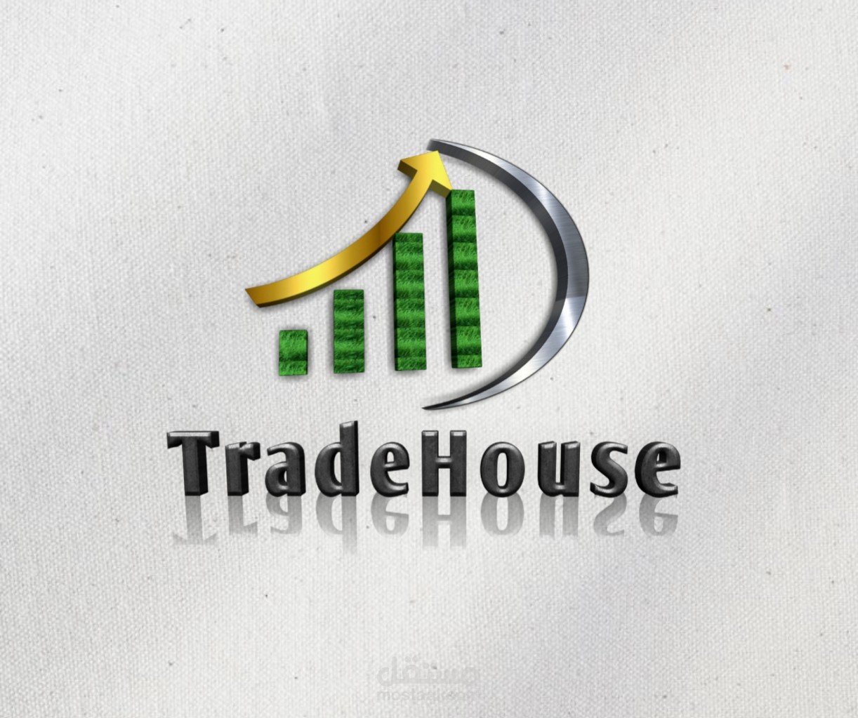 شعار لشركة تداول بطراز عصري وثلاثي الأبعاد