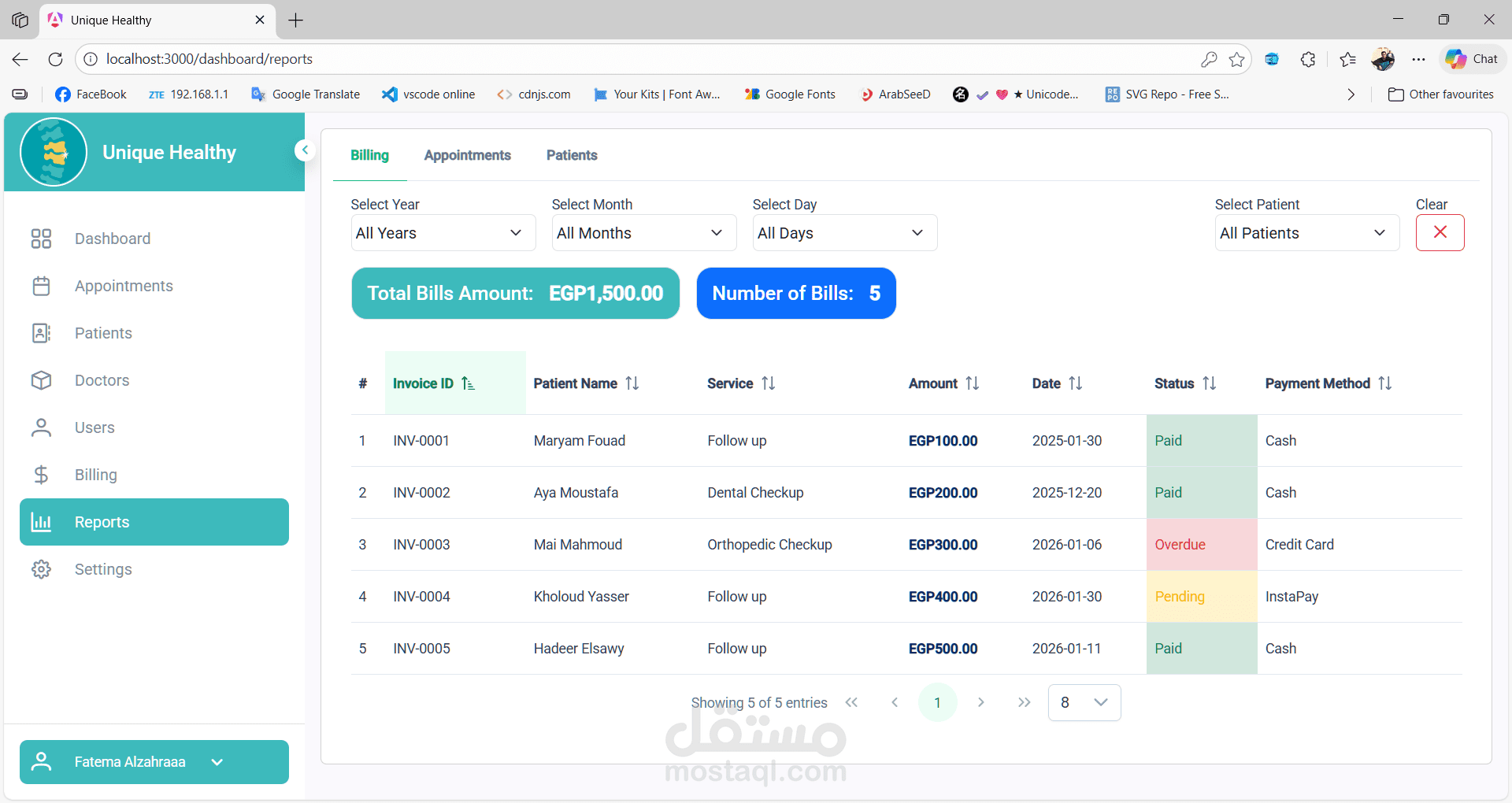 Clinic Managment System