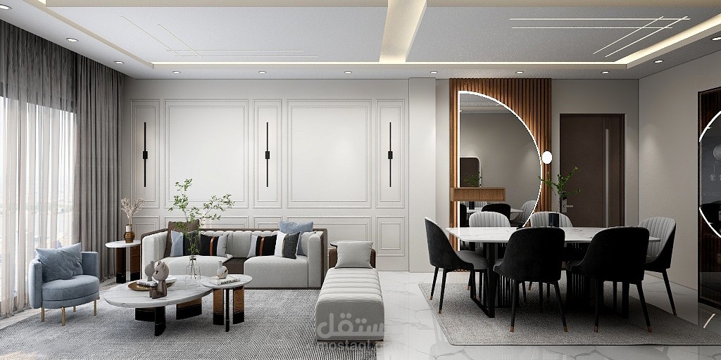 تصميم شقة 70 م2