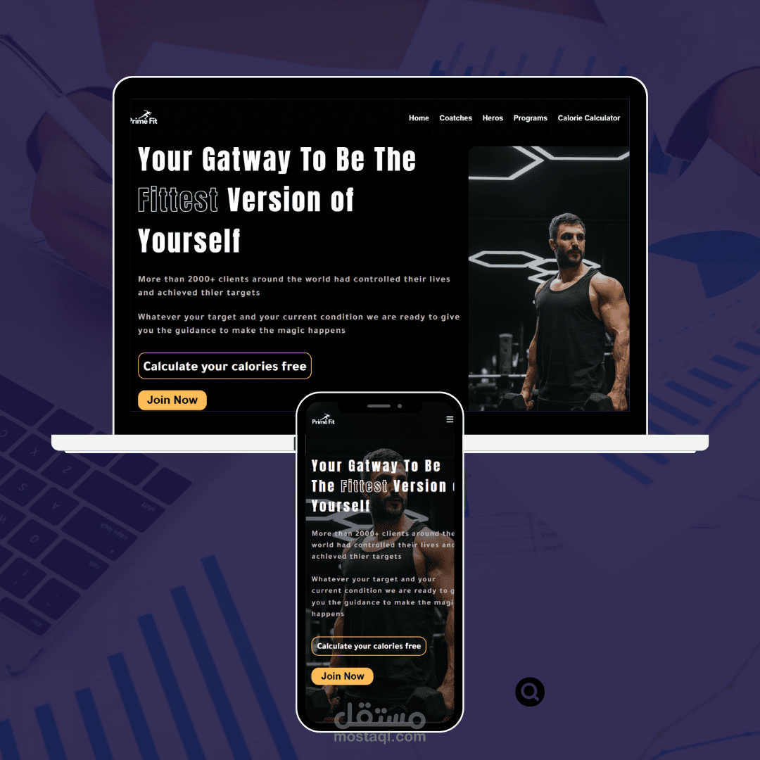 primefit  موقع لتقديم خدمات رياضية مختلفه