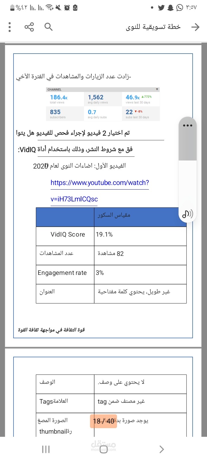 خطة تسويقية لجمعية نوى