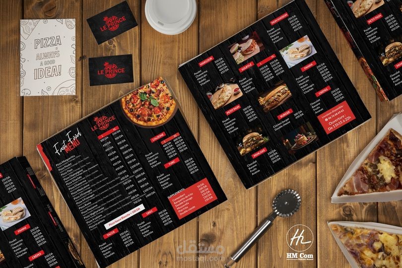 تصميم menu مطعم