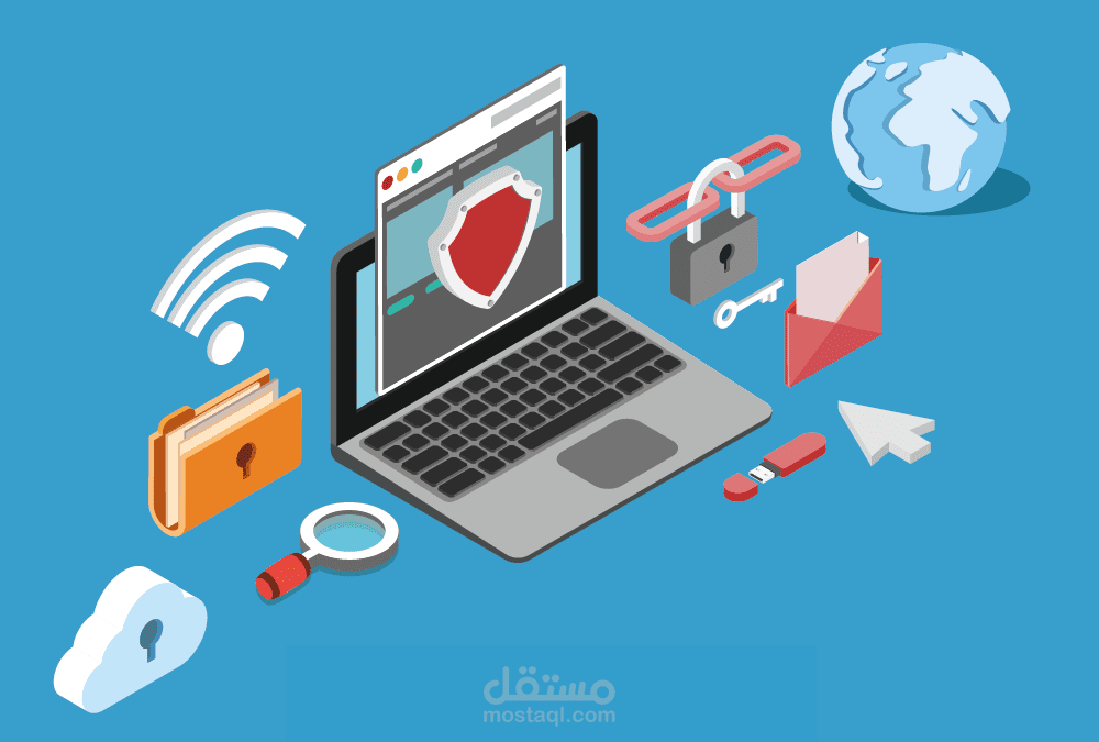 مشروع عرض تقديمي عن الأمن السيبراني بإستخدام Microsoft PowerPoint