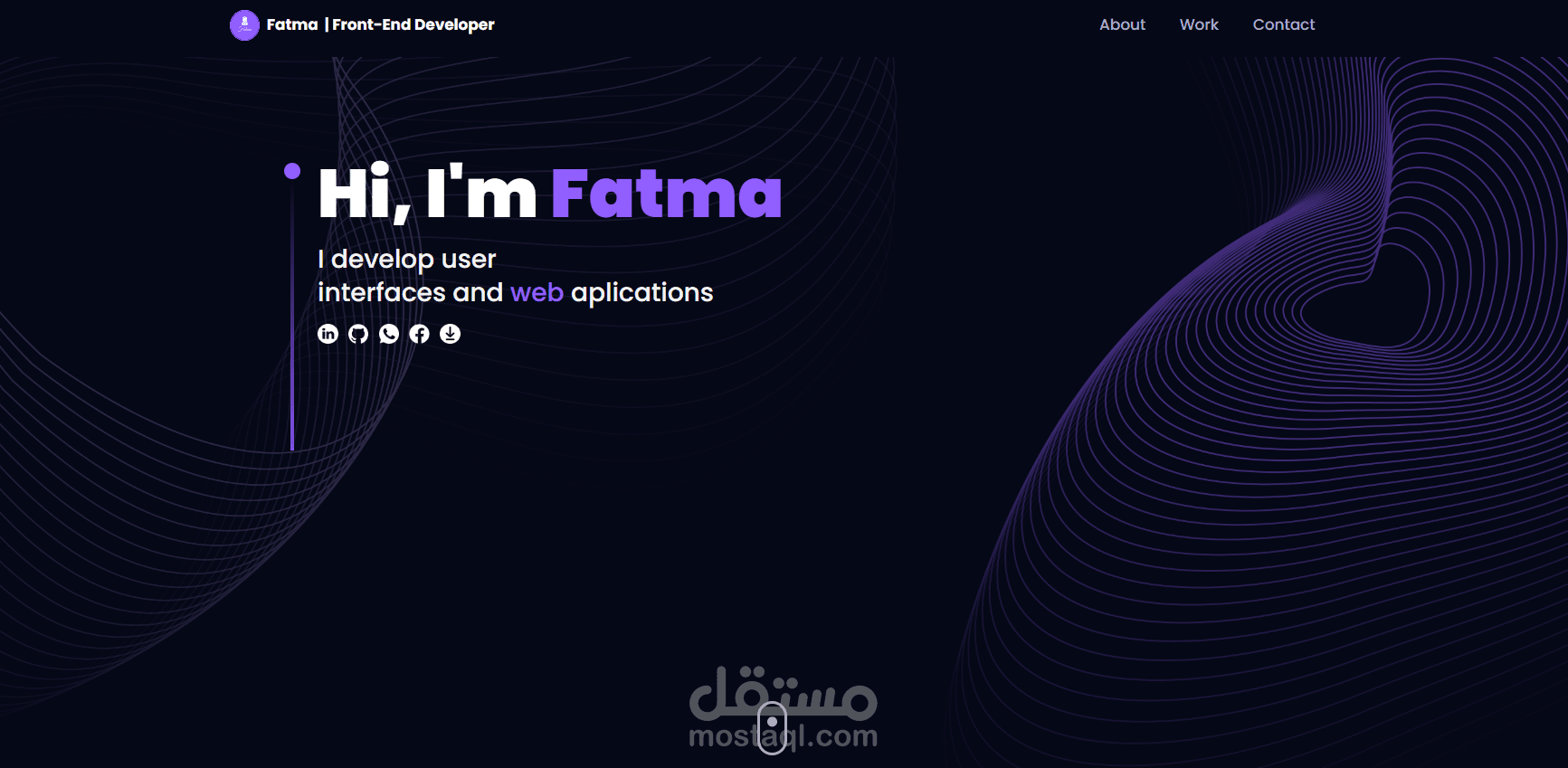 ملف شخصي تفاعلي Portfolio