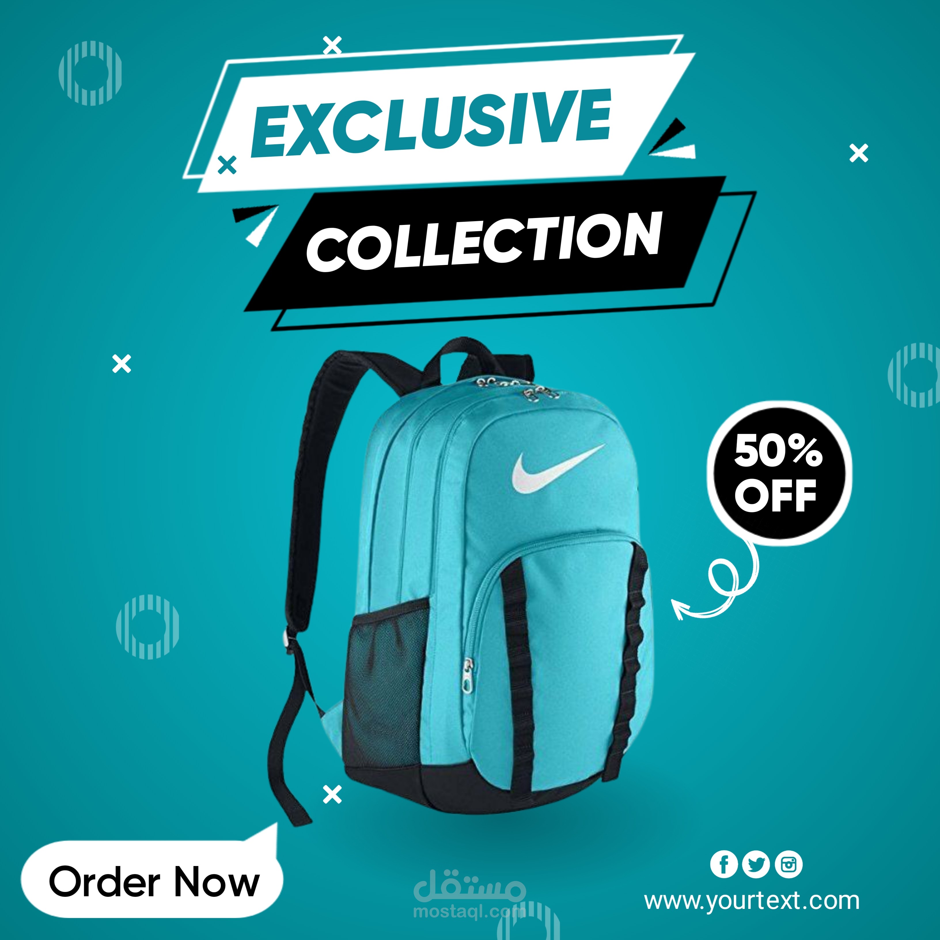 تصميم بوست سوشيال ميديا لمحفظة