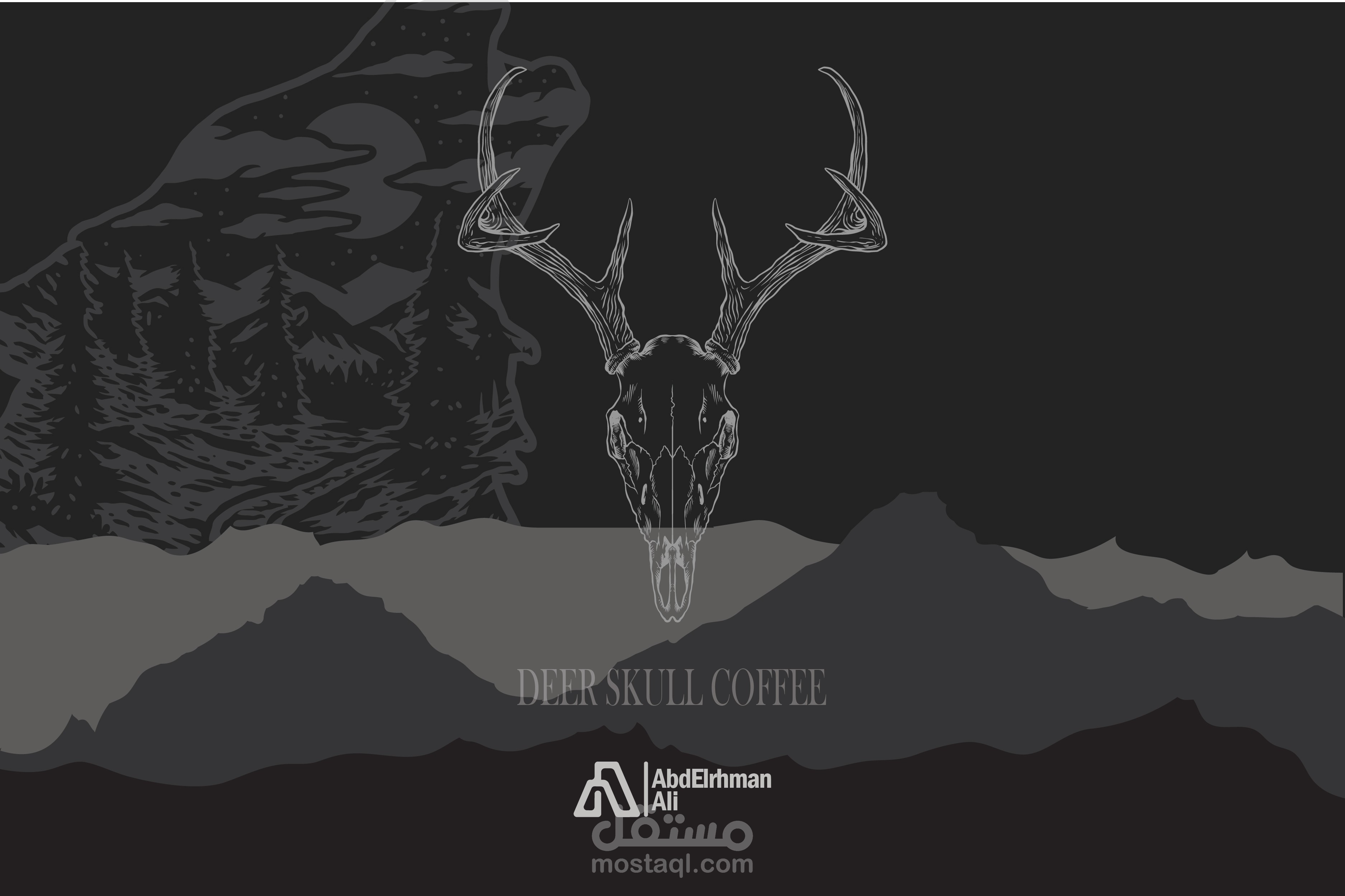 ''Deer Skull Coffee'' Branding