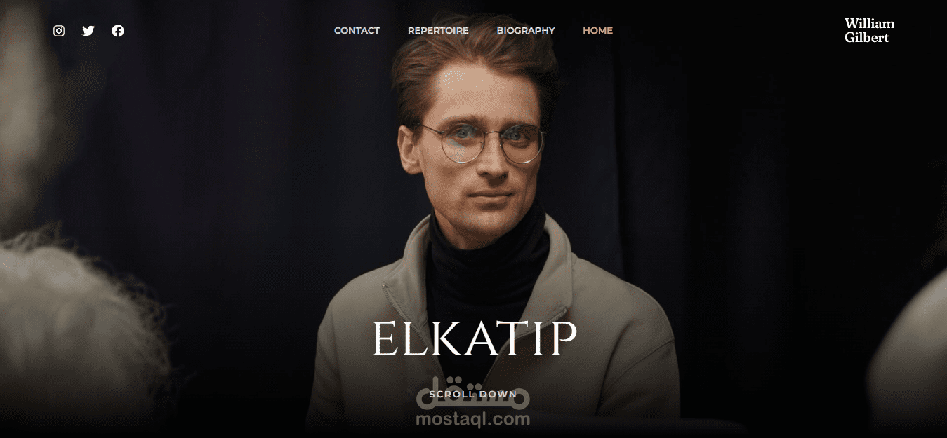 تصميم موقع خاص لاعمال فنيه لشخص