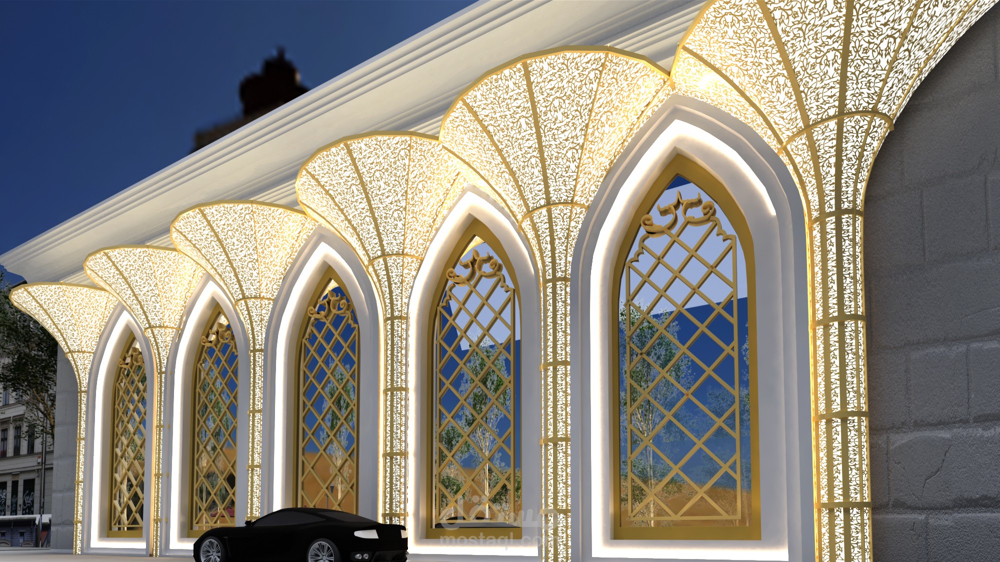 تصميم واجهة قاعة