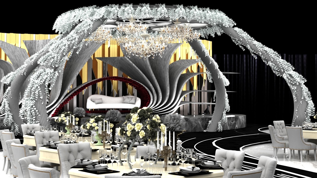 تصميم تنسيق قاعة حفلات