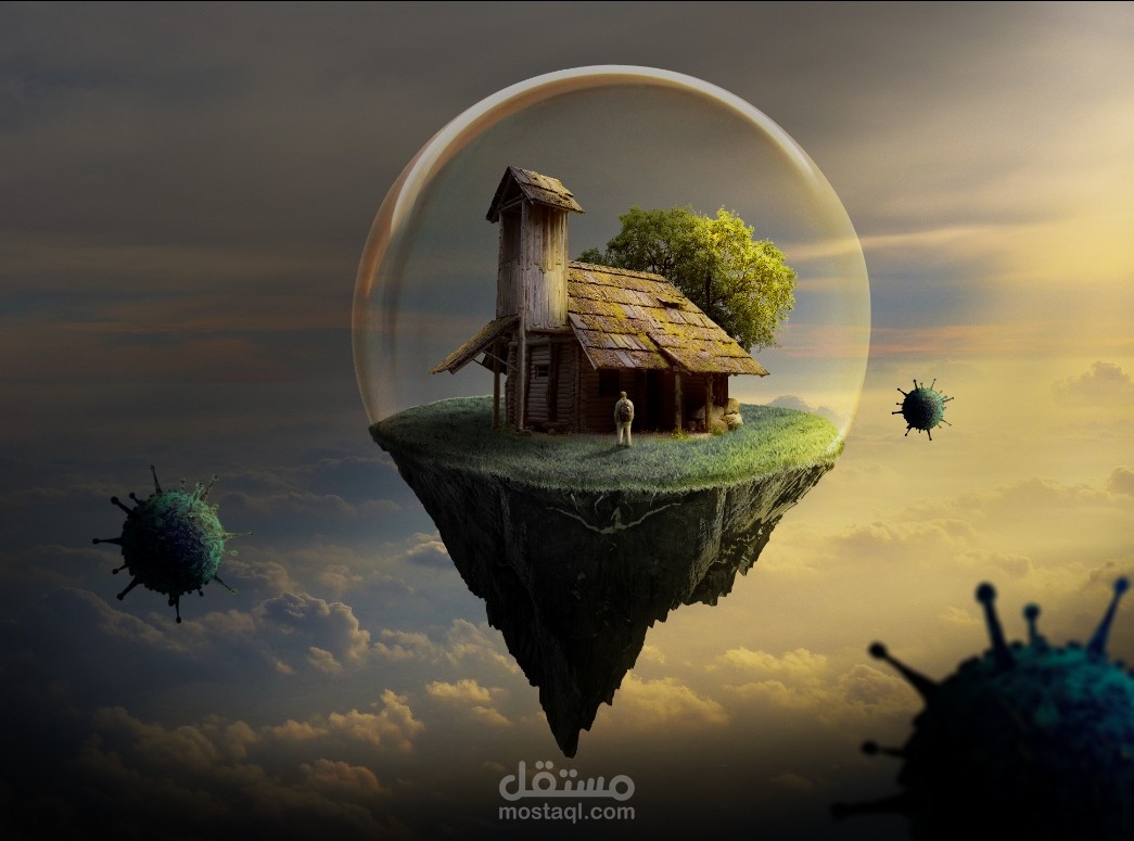 جزيرة الوباء-تصميم دمج صور