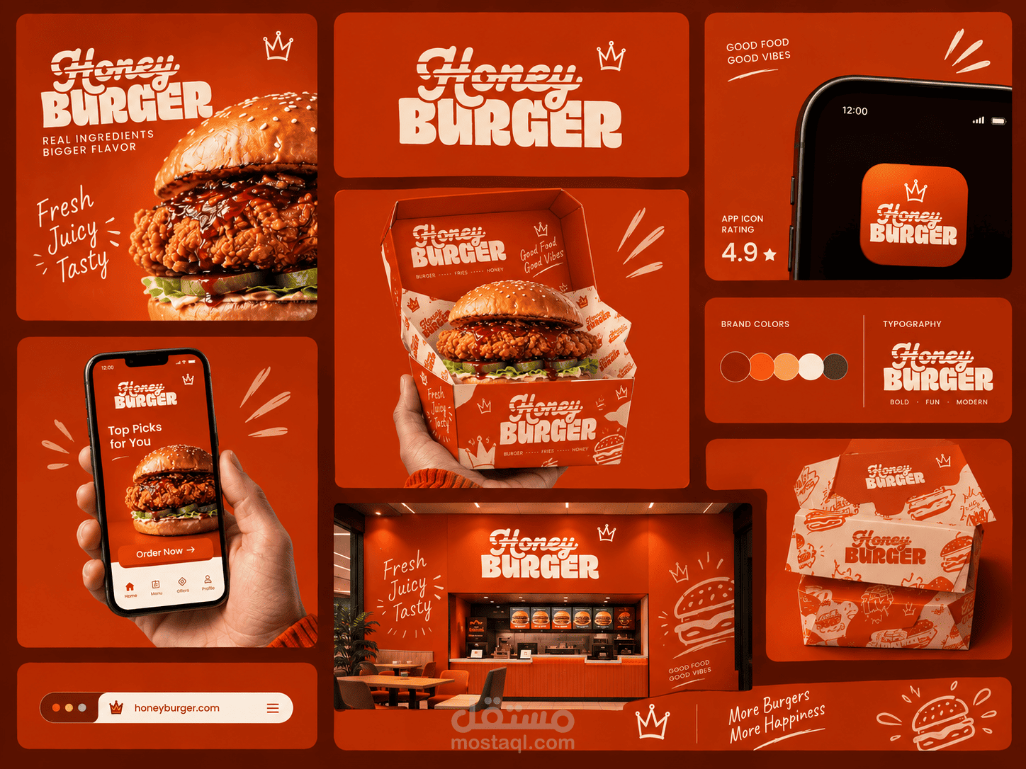 Honey Burger — Branding & Visual Identity