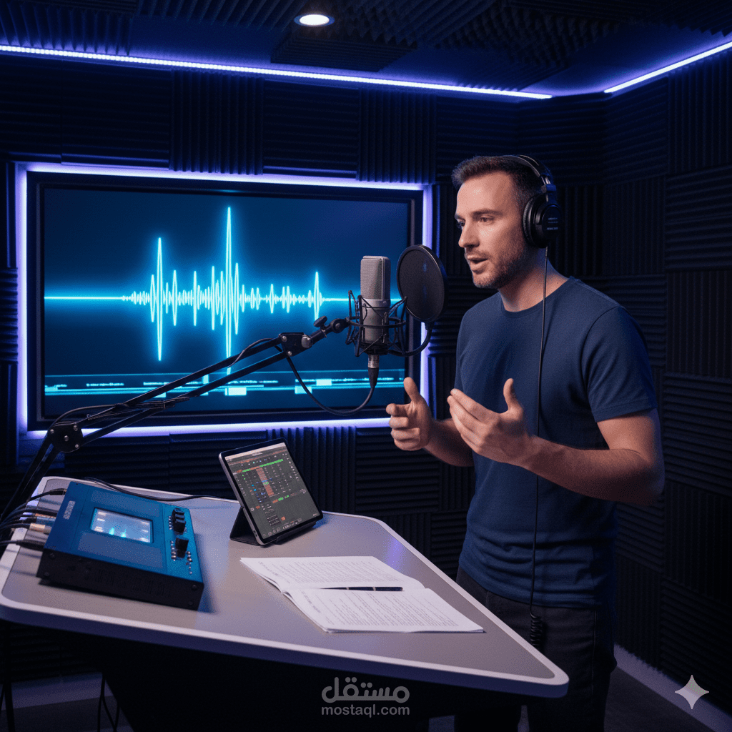 القاء صوتي voice over  بمهارة عالية جداً