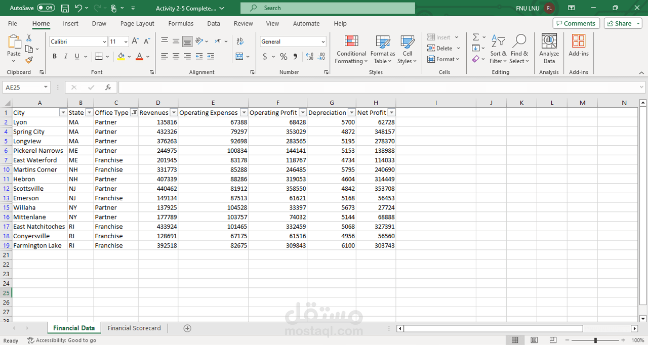excel sheet