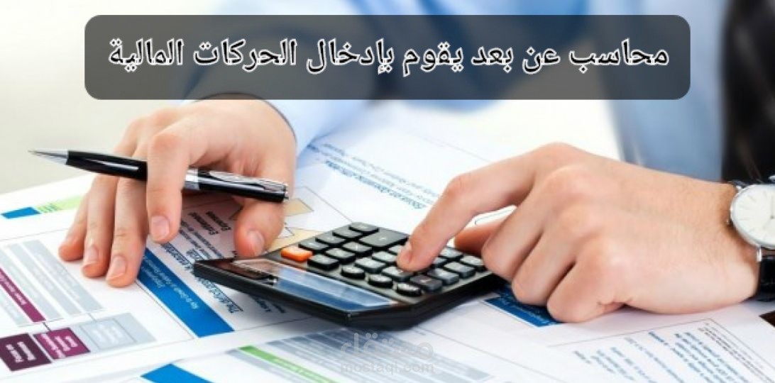 محاسب عن بعد يقوم بإدخال الحركات المالية