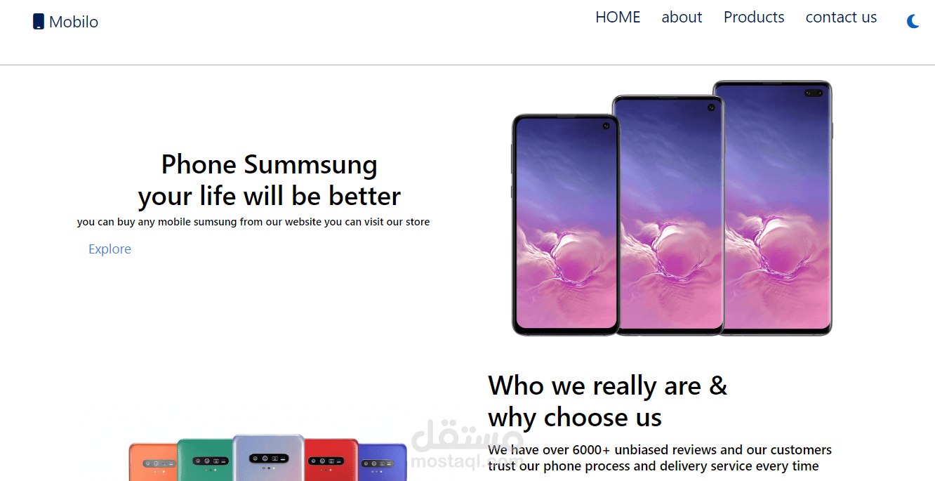 responsive page with night mode