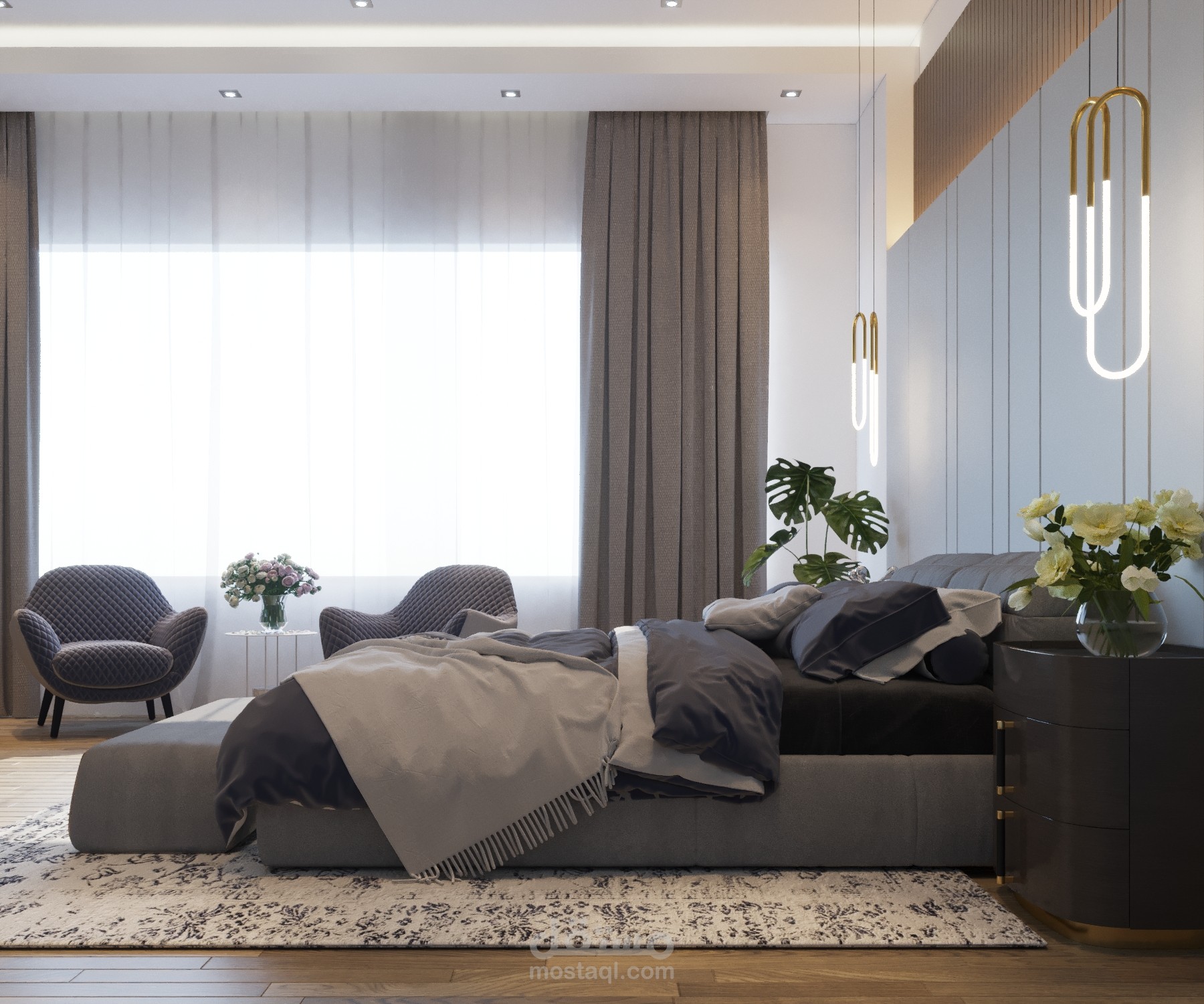 تصميم معماري مودرن لشقه 80م
