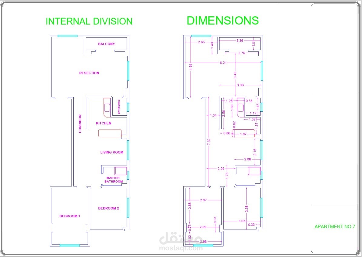 AS BUILT FOR APARTMENT NO.X