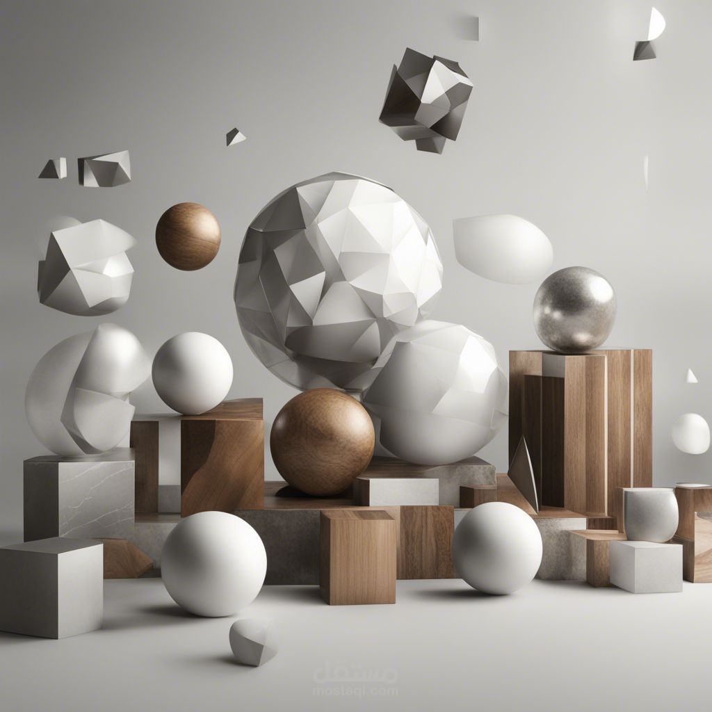 صورة 3d عن الأشكال الهندسية