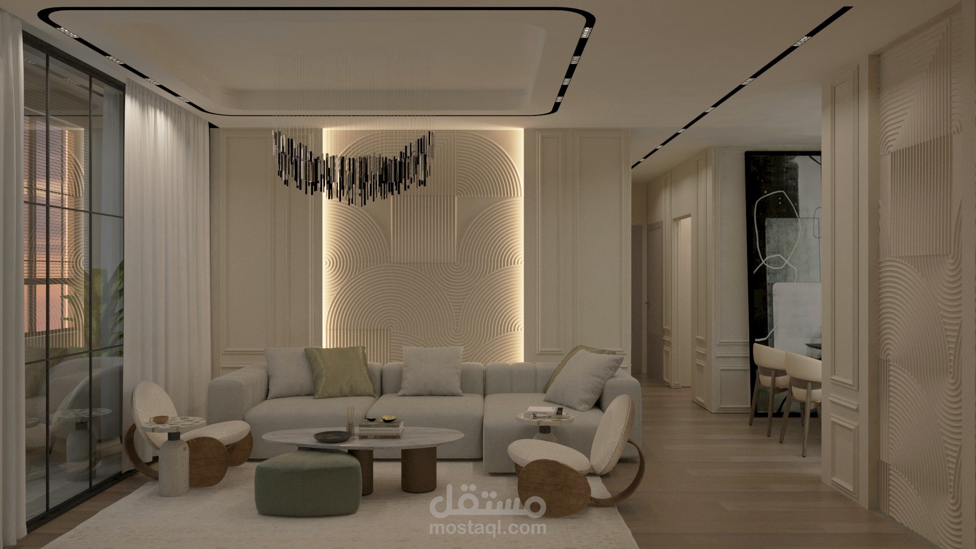 صالة عائلية - تصميم نيوكلاسيك